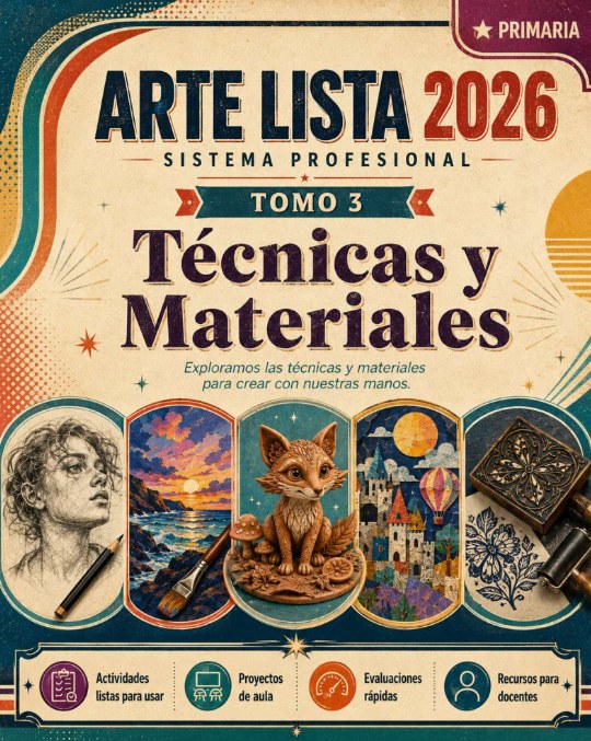 Portada del Tomo 3, Técnicas y Materiales.
